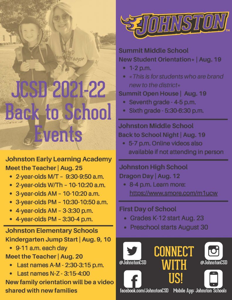 2021-22-back-to-school-events-johnston-community-school-district